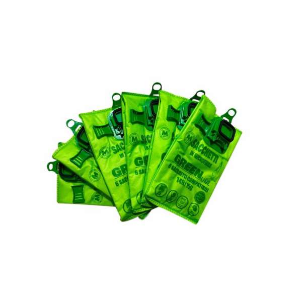 6 SACCHETTI MICROFIBRA VERDI GREEN LINE LUX PER VK140/150