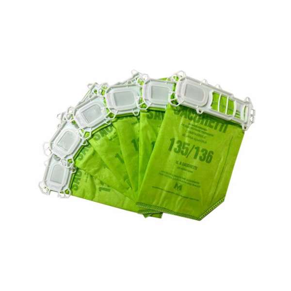 6 SACCHETTI MICROFIBRA VERDI PER VK135/136