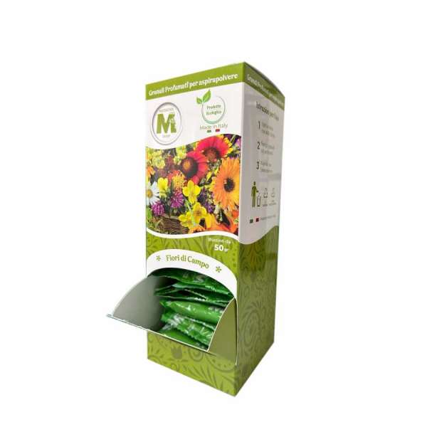 ESPOSITORE GRANULI PROFUMATI "FIORI DI CAMPO" 25PZ DA 50GR